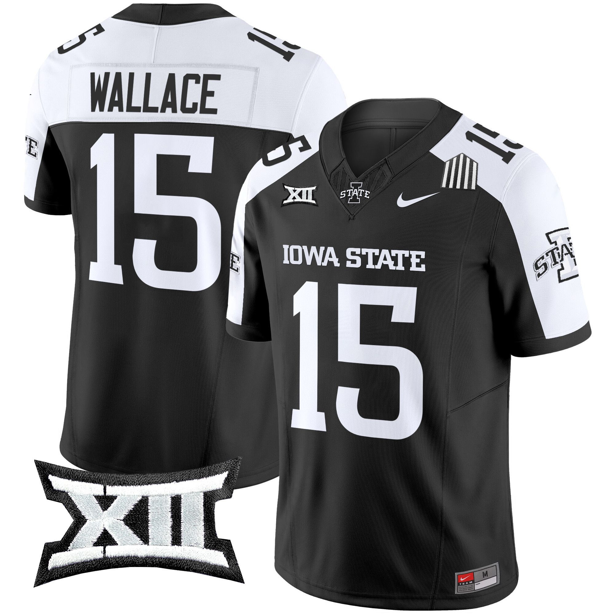 Men Iowa State Cyclones #15 Wallace Black Nike 2024 Vapor Limited NCAA Jersey